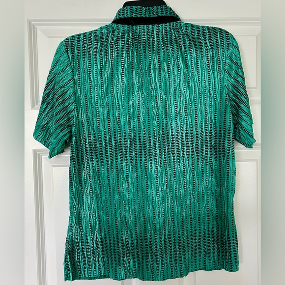 Jamie Sadock Green and Black Patterned Golf Shirt - Picture 3 of 8